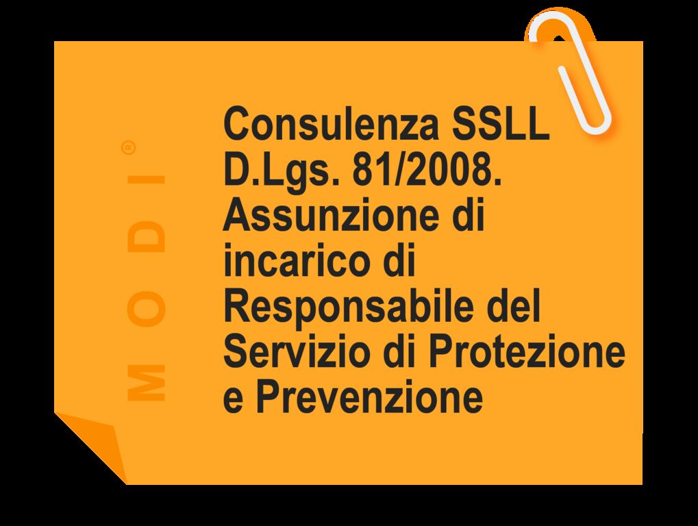 4813814 Consulenza per Sicurezza 81/08