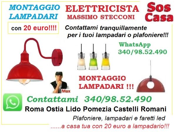 5346597  Montaggio lampadario e strisce